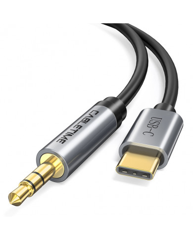 CABLETIME καλώδιο AUX USB Type-C σε 3.5mm C160, 1m, μαύρο CABLETIME καλώδιο AUX USB Type-C σε 3.5mm C160, 1m, μαύρο