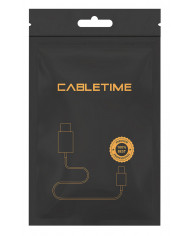 CABLETIME καλώδιο AUX USB Type-C σε 3.5mm C160, 1m, μαύρο