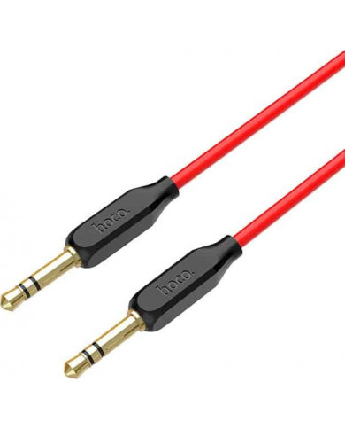 Hoco Cable 3.5mm male - 3.5mm male Κόκκινο 1m