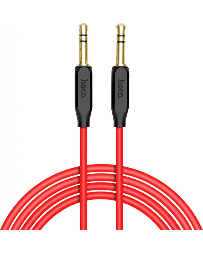 Hoco Cable 3.5mm male - 3.5mm male Κόκκινο 1m